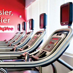 row of treadmills